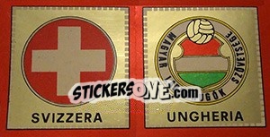 Sticker Scudetto Svizzera / Ungheria - Calciatori 1969-1970 - Panini