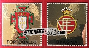 Figurina Scudetto Portogallo / Spagna - Calciatori 1969-1970 - Panini