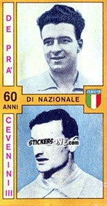 Sticker De Pra' / Cevenini III - Calciatori 1969-1970 - Panini