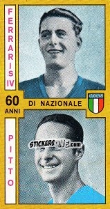 Sticker Ferraris IV / Pitto - Calciatori 1969-1970 n. 485 - Panini