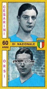 Figurina Cesarini / Orsi - Calciatori 1969-1970 - Panini