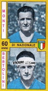 Sticker Monti / Bertolini - Calciatori 1969-1970 - Panini