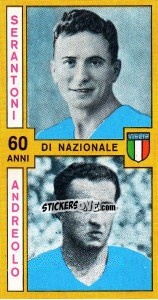 Sticker Serantoni / Andreolo - Calciatori 1969-1970 n. 492 - Panini