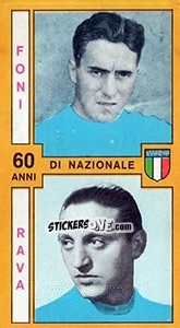 Figurina Foni / Rava - Calciatori 1969-1970 - Panini