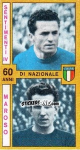 Figurina Sentimenti IV / Maroso - Calciatori 1969-1970 - Panini