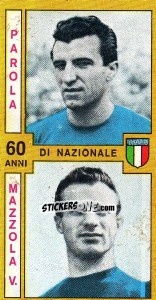 Sticker Parola / Mazzola - Calciatori 1969-1970 n. 502 - Panini