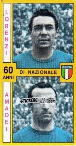 Sticker Lorenzi / Amadei - Calciatori 1969-1970 n. 503 - Panini