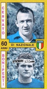 Cromo Cervato / Boniperti - Calciatori 1969-1970 - Panini