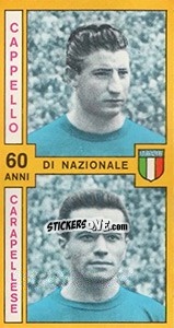 Sticker Cappello / Carapellese - Calciatori 1969-1970 - Panini