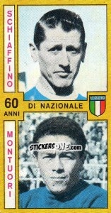 Figurina Schiaffino / Montuori - Calciatori 1969-1970 - Panini