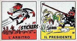 Sticker L'arbitro / Il Presidente - Calciatori 1970-1971 - Panini
