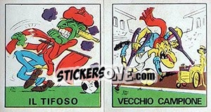 Sticker Il Tifoso / Il Vecchio Campione - Calciatori 1970-1971 n. 333 - Panini