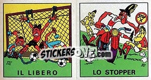 Sticker Il Libero / Lo Stopper - Calciatori 1970-1971 n. 334 - Panini