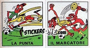 Sticker La Punta / Il Marcatore - Calciatori 1970-1971 - Panini