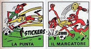 Sticker La Punta / Il Marcatore - Calciatori 1970-1971 n. 336 - Panini