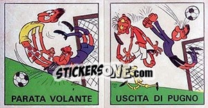 Sticker Parata Volante / Uscita Di Pugno - Calciatori 1970-1971 n. 339 - Panini