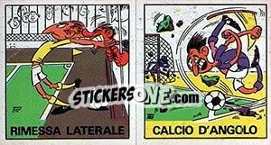 Sticker Rimessa Laterale / Calcio D'Angolo - Calciatori 1970-1971 n. 346 - Panini
