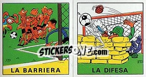 Cromo La Barriera / La Difesa - Calciatori 1970-1971 - Panini