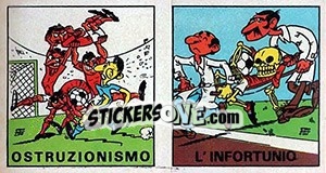 Figurina Ostruzionismo / L'infortunio - Calciatori 1970-1971 - Panini