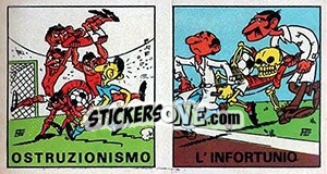 Sticker Ostruzionismo / L'Infortunio - Calciatori 1970-1971 n. 348 - Panini