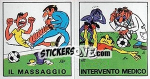 Sticker Il Massaggio / Intervento Medico - Calciatori 1970-1971 n. 349 - Panini