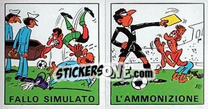 Sticker Fallo Simulato / L'ammonizione - Calciatori 1970-1971 n. 351 - Panini