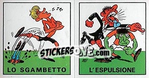 Sticker Lo Sgambetto / L'Espulsione - Calciatori 1970-1971 n. 352 - Panini