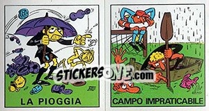 Sticker La Pioggia / Campo Impraticabile - Calciatori 1970-1971 n. 356 - Panini