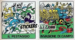 Sticker Il Pestaggio / Invasione Di Campo - Calciatori 1970-1971 n. 357 - Panini