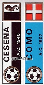 Figurina Scudetto Cesena / Como - Calciatori 1970-1971 - Panini