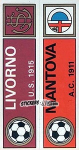 Sticker Scudetto Livorno / Mantova - Calciatori 1970-1971 - Panini