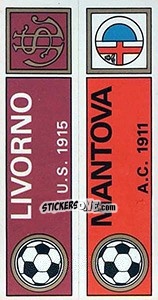 Sticker Scudetto Livorno / Mantova - Calciatori 1970-1971 n. 363 - Panini