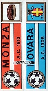 Cromo Scudetto Monza / Novara