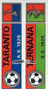 Sticker Scudetto Taranto / Ternana - Calciatori 1970-1971 n. 368 - Panini