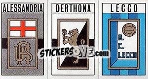 Sticker Scudetto Alessandria / Derthona / Lecco - Calciatori 1970-1971 - Panini