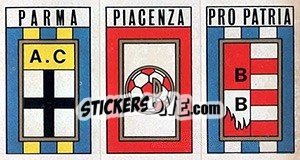 Sticker Scudetto Parma / Piacenza / Pro Patria - Calciatori 1970-1971 - Panini