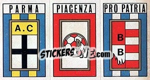 Figurina Scudetto Parma / Piacenza / Pro Patria