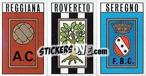 Sticker Scudetto Reggiana / Rovereto / Seregno - Calciatori 1970-1971 n. 492 - Panini