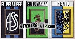 Sticker Scudetto Solbiatese / Sottomarina / Trento - Calciatori 1970-1971 n. 493 - Panini