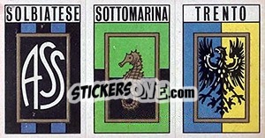 Cromo Scudetto Solbiatese / Sottomarina / Trento - Calciatori 1970-1971 - Panini