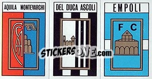 Figurina Scudetto Montevarchi / Del Duca Ascoli / Empoli - Calciatori 1970-1971 - Panini