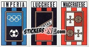 Sticker Scudetto Imperia / Lucchese / Maceratese - Calciatori 1970-1971 - Panini