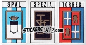 Figurina Scudetto SPAL / Spezia / Torres