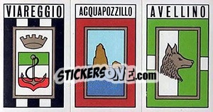 Sticker Scudetto Viareggio / Acquapozzillo / Avellinio - Calciatori 1970-1971 n. 502 - Panini