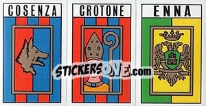 Sticker Scudetto Cosenza / Crotone / Enna - Calciatori 1970-1971 - Panini