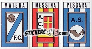 Sticker Scudetto Matera / Messina / Pescara - Calciatori 1970-1971 - Panini
