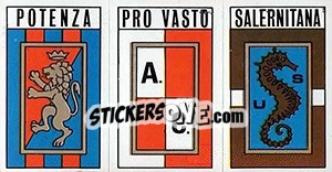 Sticker Scudetto Potenza / Pro Vasto / Salernitana - Calciatori 1970-1971 n. 507 - Panini