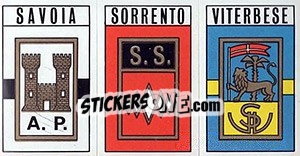 Sticker Scudetto Savoia / Sorrento / Viterbese - Calciatori 1970-1971 - Panini