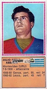 Figurina Julio Cesar Abbadie - Calciatori 1970-1971 - Panini
