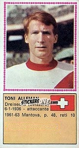 Sticker Toni Alleman - Calciatori 1970-1971 n. 510 - Panini